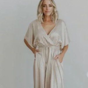 Baltic Born Savannah patterned ivory kimono dress